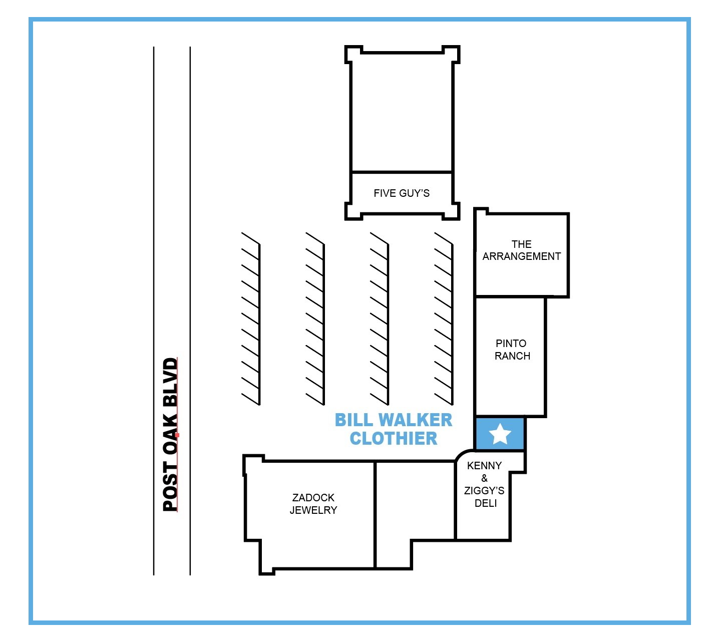 Layout of Post Oak Plaza. 1737 Post Oak Blvd